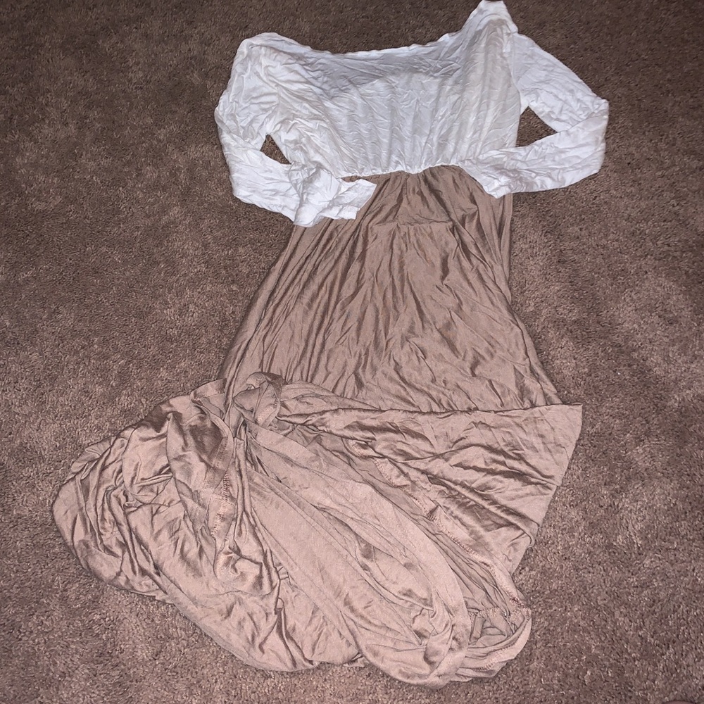 Two tone maxi dress; NWOT